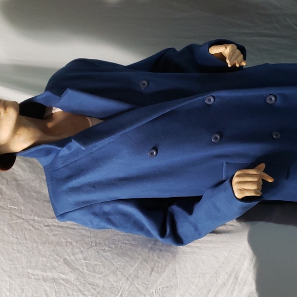 Vintage Ferncroft 100% Wool Shell Blue Coat Women's Size 11/12 - Picture 2 of 16